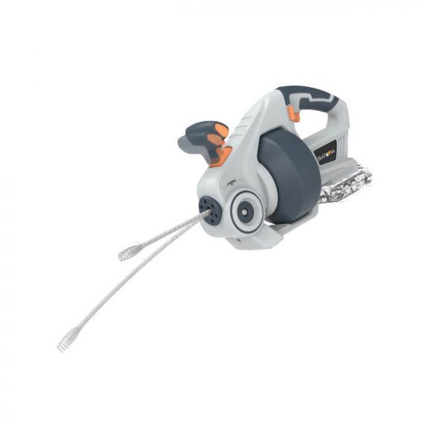 Batavia 7063455 Akku Rohrreinigungsspirale 18V Li-Ion I Abflussspirale mit LED-Licht I Arbeitsl/änge 6,8 m I 1x2Ah-Akku Ladeger/ät