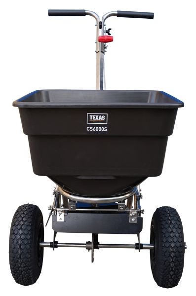 Texas Streuwagen Salz Rasen Dünger Handstreuwagen Zentrifugalstreuer CS6000S 58l 