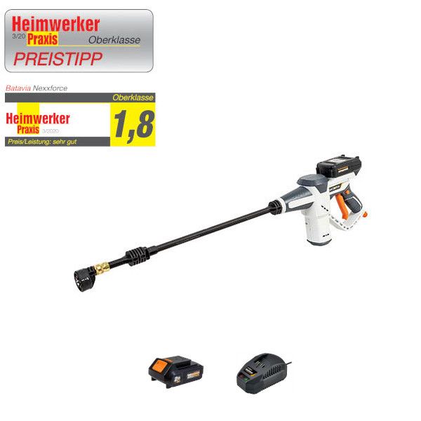 Batavia Hochdruckreiniger Akku Dampfstrahler StarterSet inkl. Akku 2.0Ah Ladeg.