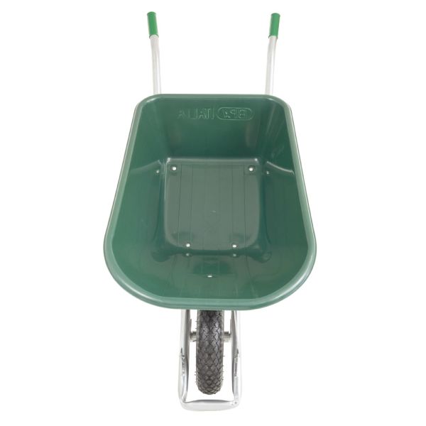 BPA Schubkarre Bauschubkarre Gartenkarre 100l PU Mulde grün Luftrad Kugellager