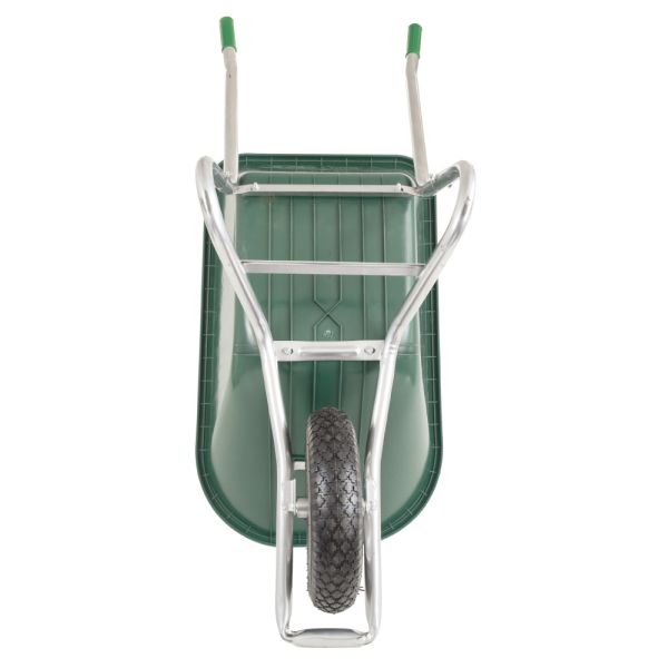 BPA Schubkarre Bauschubkarre Gartenkarre 100l PU-Mulde grün Luftrad *2.WAHL* 