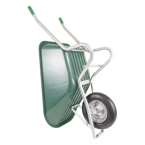 BPA Schubkarre Bauschubkarre Gartenkarre 100l PU Mulde grün Luftrad Kugellager