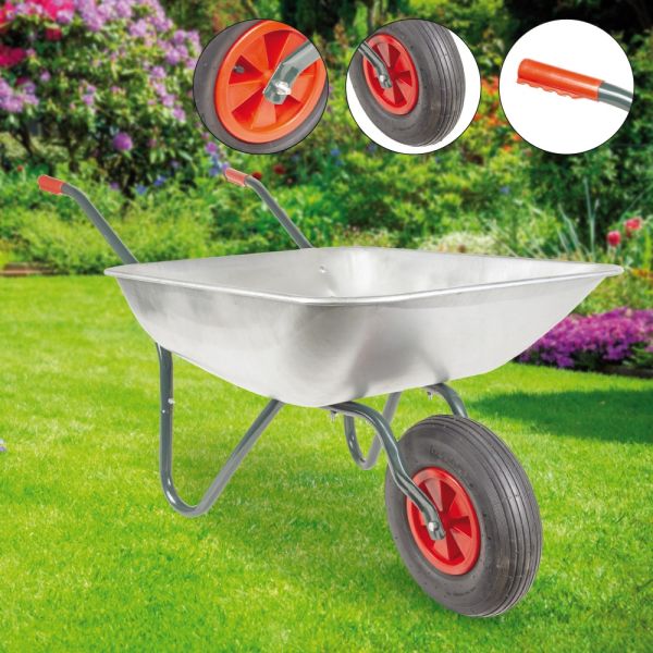 RAVENDO Schubkarre Schubkarren Schiebtruhe Gartenschubkarre Schiebetruhe 80l