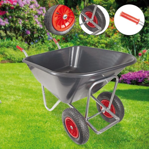 BPA Großmuldenkarre Zweirad Schubkarre Stall Hofkarre Futterkarre 2Rad 240l  