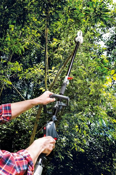 SCHEPPACH 4in1 Gartenpflegeset Benzin Heckenschere Entaster Trimmer MFH3300-4P