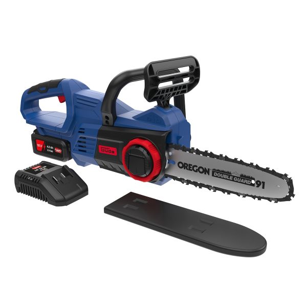 GÜDE Akku Kettensäge Motorsäge 18V 24cm inkl. Akku 4.0Ah u. Ladeg.  KS 18-401-30 