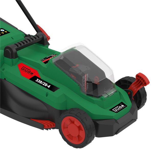 GÜDE Akku Rasenmäher elektro Rasenmäher 330/20-4 20V inkl. 4Ah Akku u. Ladeg.