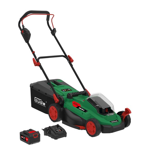 GÜDE Akku Rasenmäher elektro Rasenmäher 330/20-4 20V inkl. 4Ah Akku u. Ladeg.