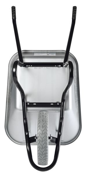 HAEMMERLIN Schubkarre Bauschubkarre Aktiv Premium 100l verzinkt PU-Rad 150kg **Profi-Bauschubkarre für schwere Arbeiten geeignet**