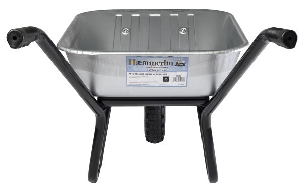 HAEMMERLIN Schubkarre Bauschubkarre Aktiv Premium 100 verzinkt Luftrad 150kg