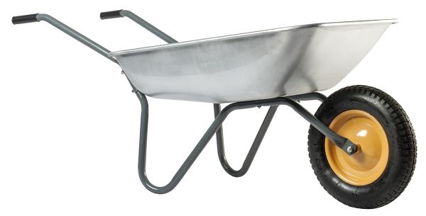 HAEMMERLIN Marken Schubkarre Gartenkarre Schiebkarre Kit 80 verzinkt 80l Luftrad