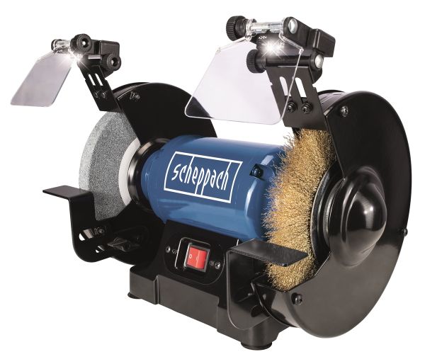 SCHEPPACH SM200LB Doppelschleifer Schleifmaschine Schleifer Schleifgerät 500W und LED 