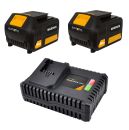 2x Batavia 7063735 Li Ion Akku 18V 5Ah  Ersatzakku Systemakku + Schnellladegerät