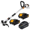 Batavia 7062515 Akku Rasentrimmer Motorsense Freischneider 2x2Ah Akku +Ladegerät
