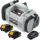 Batavia Akku-Kompressor Akku Luftpumpe Druckluftkompressor 2x2Ah Akku+Ladeg.