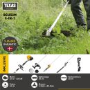 TEXAS Gartenpflegeset Benzin Rasentrimmer Hochentaster Motorsense BCU52M 5in1