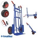 TRESTLES Profi Sackkarre klappbar 2in1 Plattformwagen Transportwagen S18 blau 