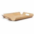 BREDEMEIJER Tablett "Madera" L mit Rand und Griffmöglichkeiten Weidenholz