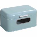 KESPER Brotbox blau 30x18x16cm, Metall, Sichtfenster, Brotkasten, Brotbehälter