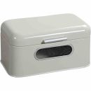 KESPER Brotbox beige 30 x 18 x 16 cm, Metall, mit Sichtfenster, Brotkasten