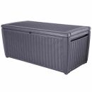 KETER Kissenbox Rattanoptik Sumatra, anthrazit 145x73x64 cm, Kunststoffgeflecht