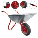 RAVENDO Schubkarre Vollgummireifen Bauschubkarre 100l 150Kg Rot ***2.WAHL***