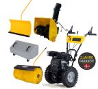 TEXAS Combi 800B 5in1 Benzin Kehrmaschine Schneeräumer Laubsammler Schneefräse