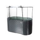 ZIPPER ZI-BGWH150 Hochbeet mit Abdeckung Gartenhochbeet 160x80x150 cm anthrazit 