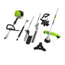 ZIPPER ZI-GPS252 Gartenpflegeset Motorsense Trimmer Heckenschere Astsäge