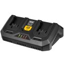 TEXAS Doppel Schnellladegerät Ladegerät Systemladegerät für 20 Volt Akkuserie 