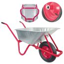 Matrix Marken Schubkarre groß Schubkarren 100l 250kg Luftrad Bauschubkarre rot 