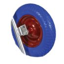 BPA Schubkarrenrad PU-Rad 3.50-8 | Pannensicher | Kugellager | Stahlfelge Blau 