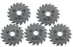 MATRIX TCT Sägeblatt 54mm 5er Set für Mini Handkreissäge MCS 400 PW | 10 Zähne 