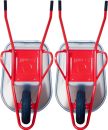 ALTRAD LIMEX Profi Bauschubkarre Schubkarre Gartenkarre Schiebkarre rot 100l 2x 