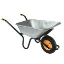 HAEMMERLIN Schubkarre BAU PLUS 120L verzinkt mit Luftrad 250kg Tragkraft 