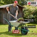 HBH® Schubkarre 85l *leicht & handlich* ideale Gartenschubkarre grün Luftrad 