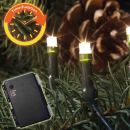 FHS LED-Batterie-Kette außen 160er warmweiß mit Timer für 3 x AA ***NEU***