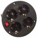 as-Schwabe 10542 4-fach-Steckdoseneinsatz IP20, Schutzkontakt Thermo ***NEU***