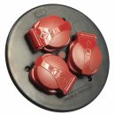 as-Schwabe 10565 Steckdoseneinsatz 3-fach rot, IP44 ***NEU***