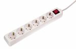 as-Schwabe 11501 Steckdosenleiste 6-fach, 1,4m, weiß, 1,4m H05VV-F3G1,5  ***NEU***