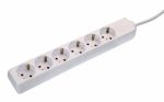 as-Schwabe 11611 Steckdosenleiste 6-fach, 1,4m, weiß, 1,4m H05VV-F3G1,5 ***NEU***