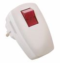 as-Schwabe 45034 Schutzkontakt-Winkelstecker, weiß, beleuchteter Schalter  ***NEU***