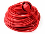 as-Schwabe 51013 Kunststoff-Verlängerung 10m, rot, Stecker u. Kupplung  ***NEU***