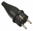 as-Schwabe 60412 Vollgummi-Stecker, schwarz, schwere Ausführung  ***NEU***