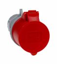 as-Schwabe 60425 CEE-Kupplung 400V/16A, rot, mit Klappdeckel ***NEU***