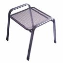 SIENA GARDEN Hocker Elda Plus 53x52x47 cm, Stahl pulverbeschichtet in eisengrau