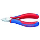 KNIPEX Elektronik Seitenschneider 115mm mit Öffnungsfeder blau rot  