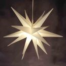HG 34078 LED Stern KS weiß, Ø 58cm 1 LED ww, T6/18 Std, IP44 