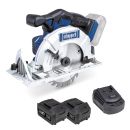Scheppach Akku Handkreissäge CCS165 20V Gehrungssäge inkl. 2x 4Ah Akku Ladegerät