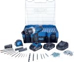 SCHEPPACH DTB20ProS Akkuschrauber Set 20V Schlagbohrer+2x2Ah Akku+206tlg Zubehör